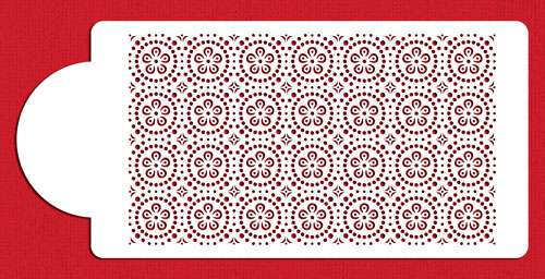 Circle Lattice Cake Stencil - Click Image to Close